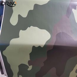 Legergroen Jumbo Camouflage Vinyl Car Wrap Film DIY zelfklevende sticker Car Wrapping Folie met luchtbellen 302k