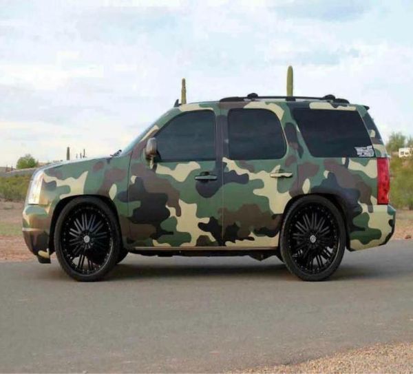 Película de revestimiento para coche de vinilo de camuflaje Jumbo verde militar, pegatina adhesiva DIY, lámina para envolver coche con burbujas de aire 3384673