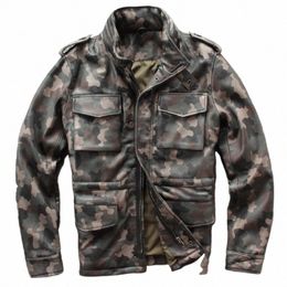 Armée Vert Mens Véritable Vestes En Cuir Automne Biker Pilote Veste En Cuir Nouveau Design Manteau D'hiver Hommes Jaqueta Masculina XXXL l2MI #