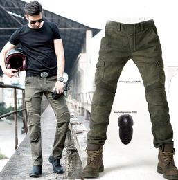 Verde militar feobros MOTORPOOL UBS06 jeans men039s pantalones vaqueros de motocicleta equipo de protección pantalones para moto racing7204833