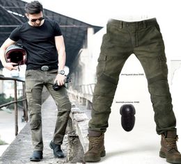 Verde militar feobros MOTORPOOL UBS06 jeans men039s pantalones vaqueros de motocicleta equipo de protección pantalones para moto racing1573663