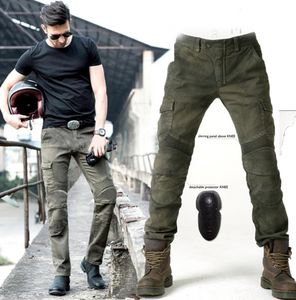 Verde militar feobros MOTORPOOL UBS06 jeans men039s pantalones vaqueros de motocicleta equipo de protección pantalones para moto racing7204833