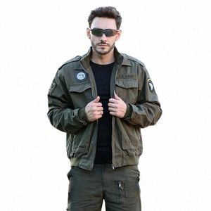 Style militaire Slim extérieur pur Cott vol hommes veste Bomber veste hommes veste d'hiver militaire o9Co #