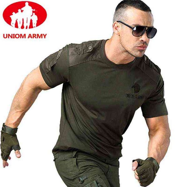 Armée T Shirt Militaire Tshirt Style Tactique T-shirt Urbain Hommes Vert pour Hommes Cargo Uniforme À Manches Courtes Homme Tee TShirt Noir G1229