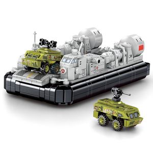 Leger Speelgoed Baksteen Bouwblok Schip 686PCS Luchtkussen Landing Craft Bouwsteen Set Plastic Model Kit 202048 Militaire Figuur Lepin Baksteen Speelgoed Voor Jongen Kerstcadeaus