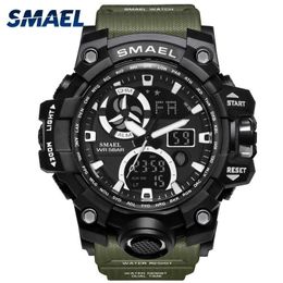 Armée Montres Marque Numérique Rétro-Éclairage Relogio Masculino Montre Hommes Militaire Led Montres 1545c Montre Militaire Hommes Étanche Q0524