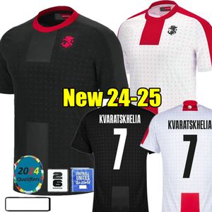 Kvaratskhelia Georgia Soccer Jersey Mikautadze 2024 Euro Cup Islands Team National Shirts Football Shirts Chakvetadze Davitashvili Kvitaia Zivzivadze