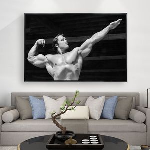 Arnold Schwarzenegger-Bodybuilding Motiverende Citaat Canvas Poster Gym Room Fitness Sports Afbeelding