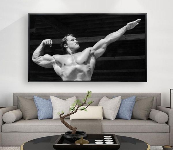 Arnold SchwarzeneggerCita motivacional de culturismo Póster en lienzo Gimnasio Sala Fitness Deportes Imagen5934993