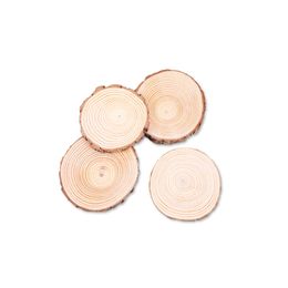 Arôme de bougie décor natural pine ronde tranches de bois inachevées cercles avec des disques en rondins d'écorce d'arbre