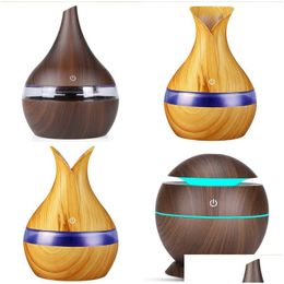 Aromathérapie 300 ml USB Aroma Diffuseurs Mini Trasonic Humidificateur d'air Vase Forme Atomiseur Diffuseur d'huile essentielle pour le bureau à domicile Drop Dhcq1