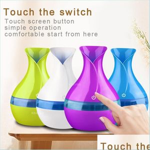 Aromathérapie 300 ml USB Aroma Diffuseurs Mini Trasonic Air Humidificateur Vase Forme Atomiseur Aromathérapie Huile Essentielle Diffuseur Pour La Maison Dhvjp