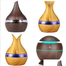 Aromatherapie Elektrische Geurverspreider Essentiële Olie Luchtbevochtiger Trasonic Afstandsbediening Kleur Led Lamp Mist Maker Thuis Drop Delivery Otneq