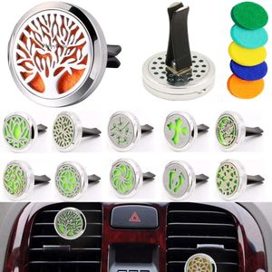 Aromatherapie Home Essentiële oliediffuser voor auto -luchtverfrisser Parfum flessenkledingclip met 5 sty wasable vilt pads geur auto interieur decoratie 0418