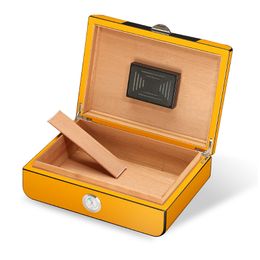 Aromatische Zedernholz-Zigarettenetuis, gebackene Farbe, Metallscharnier, Zigarrenetui, großes Fassungsvermögen, mit Werkzeugen, Zigarren-Humidor-Box zum Verkauf