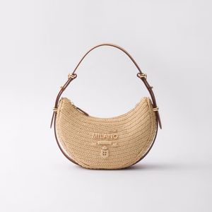 Arque Crochet Shoulder Bag Designer Bag De gehaakte stijl is verfraaid met een lederen handvat en verlicht door goudkleurige metalen harde vrware