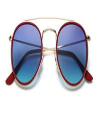 Arrial Steampunk lunettes de soleil femmes hommes monture en métal double pont verre lentille rétro Vintage lunettes de soleil lunettes avec boîte 9530517