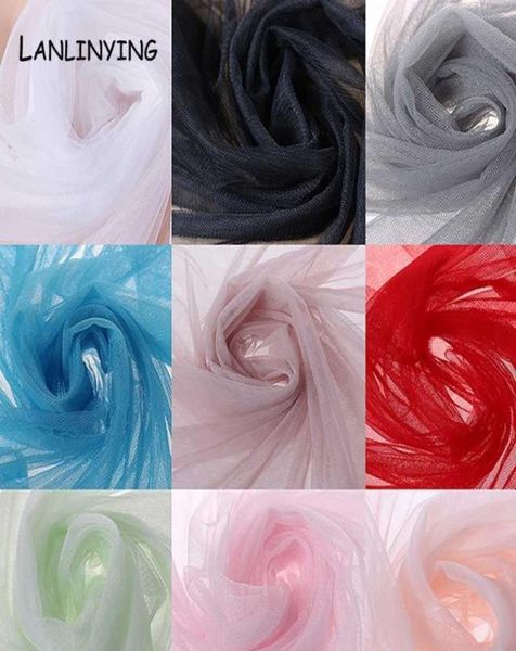 Arrivée 10Meterslot Soft Tulle Netting Fabric Mosquito Net Gauze Fabric Matériau fait à la main For Jirt Pomp Curtain D407 T2008178762371