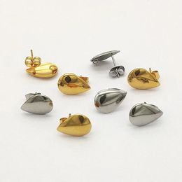 Aankomst 13x9mm 100 stks roestvrijstalen druppel oorrangbuds connectoren voor oorbellen DIY Partsjewelry Accessoires bevindingen 240428