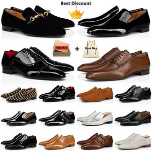 christian louboutin red bottoms mens shoes Top Designer cuir véritable noir rivet slip Case Bureau Business Casual Shoes sneakers 【code ：L】