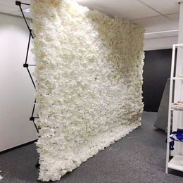 Aankomst 240x240cm Luxe Hydrangea Bloem Wand Set met Stand DIY Bruiloft Achtergrond Decoraties Gratis levering