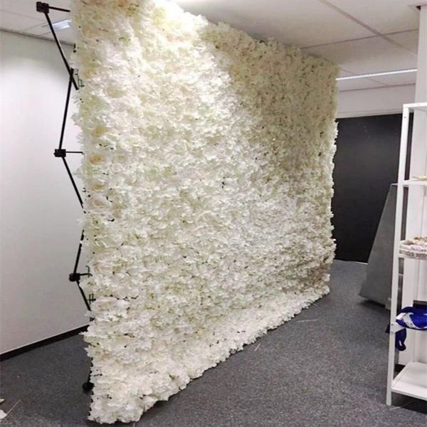 Arrivée 240x240cm Ensemble mur de fleurs d'hortensia haut de gamme avec support DIY DÉCORATIONS DE MEDIA