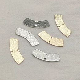 Connecteurs rectangulaires en laiton, 29x10mm, 100 pièces, pour colliers, boucles d'oreilles, pièces de bricolage, composants de résultats de bijoux, faits à la main, arrivée 240309