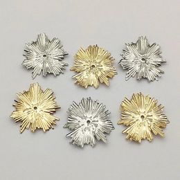 Arrivée 29x32mm 100 pcs laiton charme fleur pendentifs pour collier fait main boucles d'oreilles bricolage pièces bijoux résultats composants 240309