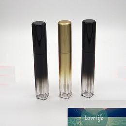 Verpakking Flessen Aankomst 7 ml Lip Gloss Wand Tubes Lege Gradiënt Zwart Goud Hervulbare Cosmetische Container DIY Lipgloss met Borstel