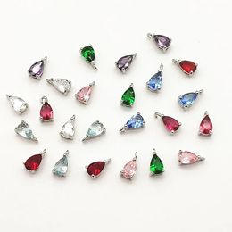 Arrivée 8x5mm 100 pièces cristal Micro incrustation goutte charme pour collier fait main boucle d'oreille bricolage pièces bijoux résultats composants 240309