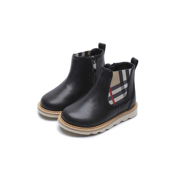 Arrivée automne hiver cuir enfants filles garçons bottes doux léger antidérapant Martin bottes pour enfants