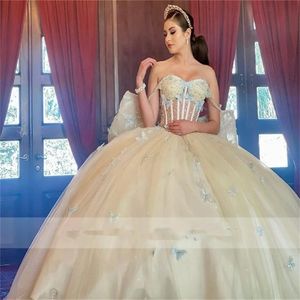 Robe de princesse Quinceanera pour filles, avec nœud papillon 3D, tenue de bal d'anniversaire, pour 15e fille, nouvelle collection 2023