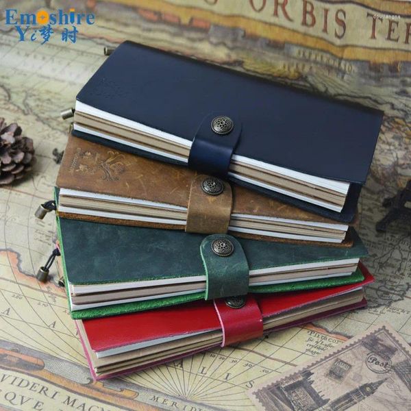 Arrivée Business Custom Logo Leather Hand Note Book Retro Travel Notepad Journal simple pour N138