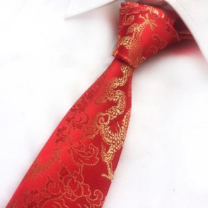 Arrivée Design Brocade Tissu Festif Chinois Dragon Match Tie Tie Tie Tie Rouge Rose noir Rose Rose Brown 240122