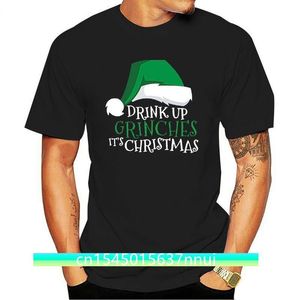 Aankomst Drink Up Grinches Zijn Kerstvakantie Drinken TShirt Voor Heren Unisex Witte Mannen En Vrouwen T-shirts 220702