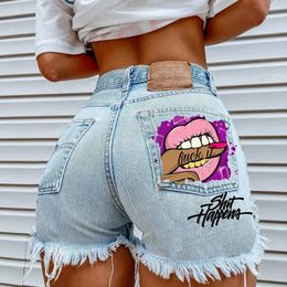 Arrivée Fashion Summer Casual Womens Jeans Mesdames Sexy Skinny Ripped Jeans Denim Custom Plus Size Jeans Shorts 240320