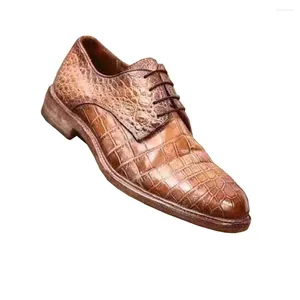 Llegada Formal Ourui zapatos masculinos Vestidos de cuero de cocodrilo