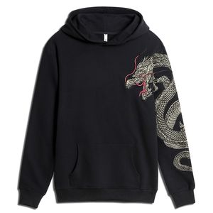 Aankomst Volledige Sweatshirt Dragon Embroidery Coat National Giant Hoodie Ja Hooded Casual Animal Katoenen Hoodies 210813