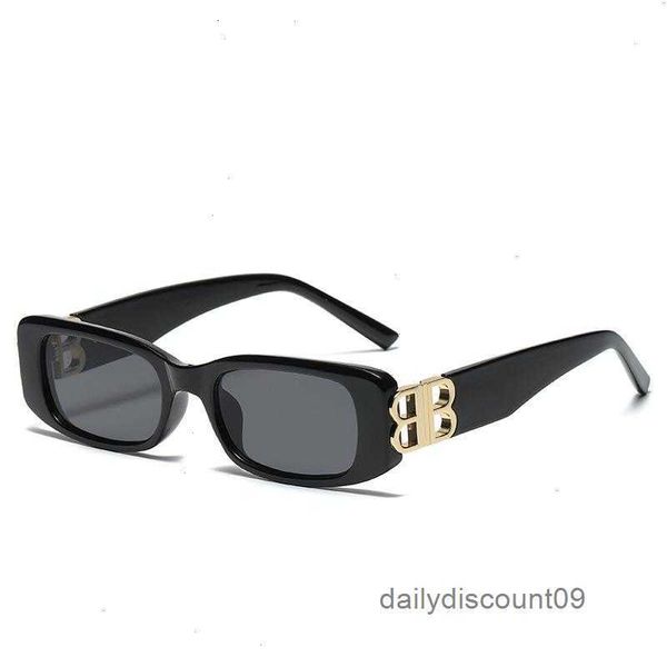 Arrivée Futuriste Rectangle Bb Lunettes De Soleil Femmes Hommes Uv400 Marque Designer Noir Rose Léopard Petit De Sol