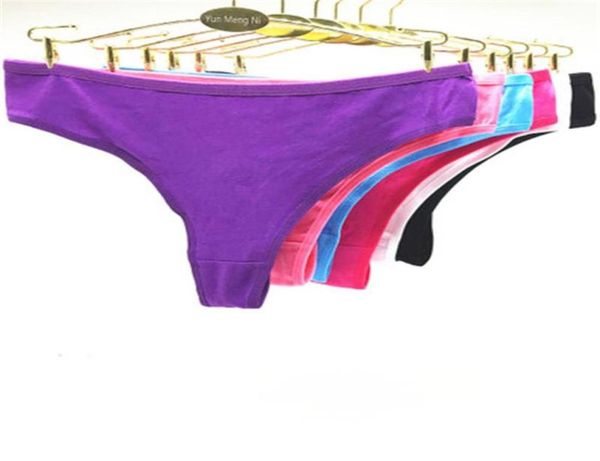 Arrivée fille G String couleur unie sous-vêtements pour fille culotte Calcinha Infantil jeune T dos tongs pour Kids039 Thong3336464