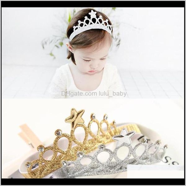 Arrivée Glittering Crown Girls Band Head Wrape Princess Tiara Kids Headwear Rvh1V 6Absc