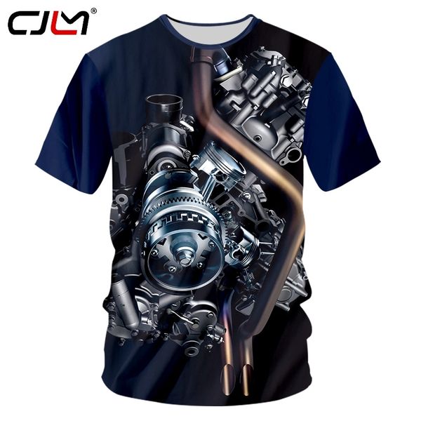 Arrivée hommes t-shirts décontractés Cool impression moteur métal lourd 3d t-shirt Homme Hip Hop Streetwear Style Punk t-shirt unisexe 220623