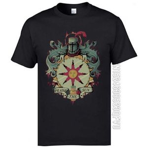 Llegada Hombres Tops ees Dark Souls Camisas normales 100% Tela de algodón Camisa de manga corta Cuello redondo Vintage Juego 210629