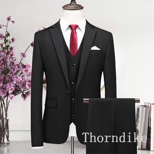 Aankomst Morning Suit Wedding Suits For Men Mans Three Peices Suits JacketPantsVest Custom Made Black Suits 220704