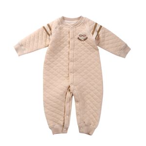 Arrivée nouveaux vêtements pour enfants bébé barboteuses hiver Clip coton chaud à manches longues mâle bébé vêtements conjoints