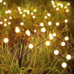 Aankomst Solar Lawn Lamp met LED Wind Firefly Light Outdoor Garden Yard Grond Waterdicht voor kamperen