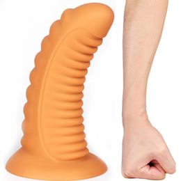 Arrivée Spirale Énorme Plug Anal Gode Sex Toys Pour Femmes Hommes Masturbateurs Gros Butt Plug Ventouse Massage De La Prostate Anal Jouets 240129