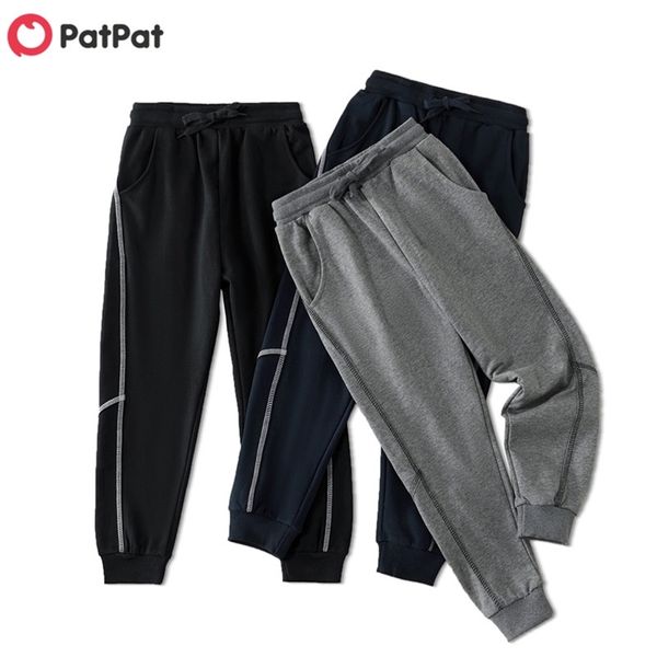 Arrivée printemps et automne à la mode pantalon rayé solide enfants garçons bas pantalons vêtements de sport décontractés 210528