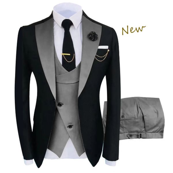 Arrivée Terno Masculino Slim Fit Blazers Ball and Groom Costumes For Men Boutique Fashion Mariage Veste de veste de veste 231229