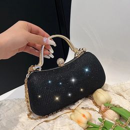 Arrivée tendance soirée pochettes femmes brillant embrayages sac à main cristal mariage exquis chaîne épaule sacs à main 240223